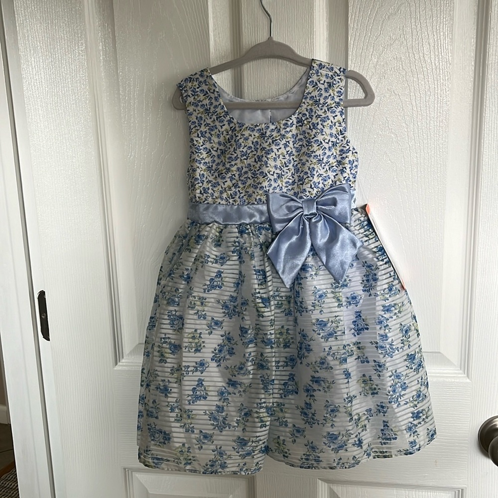 Blue floral dress